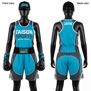 Premium Satin Boxing Robe 180 GSM Silver Training Uniform Soft Smooth Fabric Custom Logo Print - Product Image 1