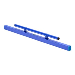 Règle à béton manuelle de 48 pouces en alliage d'aluminium bleu avec niveau à bulle intégré, finition thermolaquée, légère, pour plâtre - Product Image 1