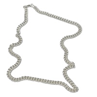 Chaîne incurvée en argent sterling 925 d'excellente qualité pour hommes et femmes Designer fait à la main Design classique à la mode