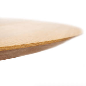 Table à manger ronde en bois, design scandinave moderne, base en bois massif, meuble stable pour la salle à manger - Product Image 2
