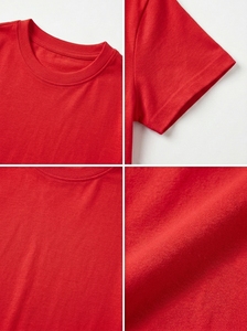 Ensemble de survêtement en coton rouge pour garçons, t-shirt à col rond, pantalon de jogging, couleur unie, vêtements décontractés, saison printemps, tenue pour enfants - Product Image 3