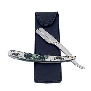 Navaja de Afeitar Recta Premium de Acero Inoxidable, Plegable, con Funda, para Hombres, Herramienta Profesional de Peluquería, OEM - Product Image 6
