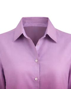 Chemisier décontracté à manches longues boutonné pour femme, dégradé de lavande à prune foncée, personnalisable, idéal pour le bureau, fabrication OEM sur mesure - Product Image 5
