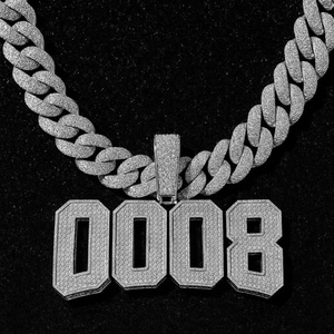 Collar con Colgante Mystics, Plata 925, Chapado en Oro de 18K, Cadena de Moissanita, Joyería de Lujo Unisex Estilo Hiphop - Product Image 4