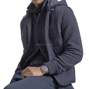 เสื้อแจ็คเก็ตผู้ชายแบบมีหลายกระเป๋า คอตั้ง ผ้าควิลท์ สำหรับกิจกรรมกลางแจ้ง ผ้าแคนวาสบอนด์ ระบายอากาศ กันลม สไตล์ลำลอง สตรีทแวร์ พร้อมขนนก - Product Image 3