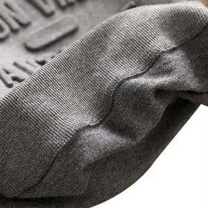 Sudadera térmica con estampado en relieve 3D de gran tamaño de tela de gamuza personalizada de alta calidad OEM, sudaderas de rizo francés para hombre a la moda - Product Image 5