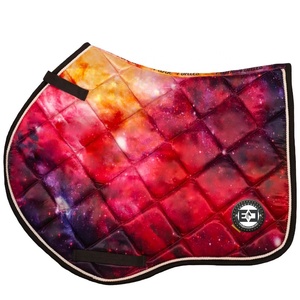 Tapis de selle de dressage personnalisable Galaxy Tissu satiné avec doublure en coton Design sublimé pour le saut - Product Image 2