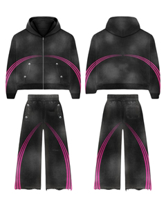 Survêtement d'hiver personnalisé pour homme, coupe évasée, en polaire unie, cousu sur mesure, décontracté, anti-plis, respirant - Collection 2026 (Vente en gros) - Product Image 6