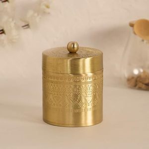 Premium Brass Container Low Price <b>Decorative</b> Storage <b>Jar</b> for Kitchen Spices Dry Fruits and Dining Use - Product Image 5