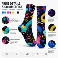 Chaussettes personnalisées imprimées en coton, chaussettes mi-hautes avec logo et motif, service de personnalisation pour uniformes d'équipe, boîte cadeau, emballage de marque, commandes.