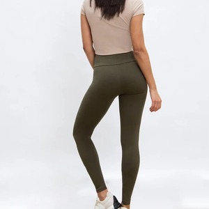 Leggings de sport tricotés respirants et élastiques pour femmes enceintes, taille mi-haute, pour yoga et entraînement – Collection Skyray Impex, best-seller - Product Image 3