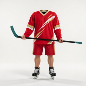 Professional Ice Hockey Sportswear Custom Jersey Breathable Polyester Sublimated Team Kit Plus Size Game Apparel - Product Image 1