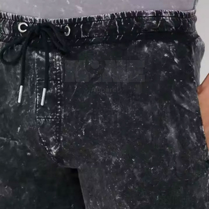 Pantalones Cortos de Algodón con Lavado Ácido para Hombre, de Venta Caliente, con Borde sin Rematar, Estilo Vintage, Efecto Desgastado por el Sol, Transpirables, OEM - Product Image 5