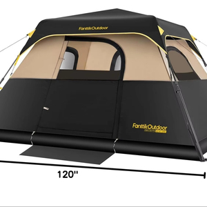 เต็นท์แคมป์ปิ้งกลางแจ้ง 4/6/8/10 คน ติดตั้งง่ายใน 60 วินาที พร้อมผ้าคลุมกันฝนและกันลม พกพาสะดวกพร้อมกระเป๋า - Product Image 1