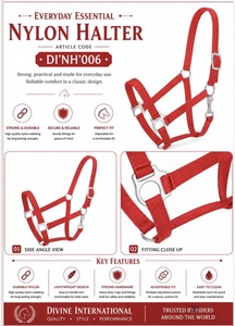 Deluxe Nylon Horse Headcollar with Neoprene Padding Model DI'NH'009-<b>Equestrian</b> Equipment From Divine International - Product Image 3