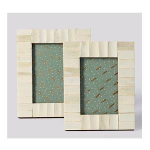 Handmade Square Scallop Design Bone Inlay Photo Frame Decorative Picture Frame Home Living <b>Study</b> <b>Desk</b> Tabletop Home Decor - Product Image 5
