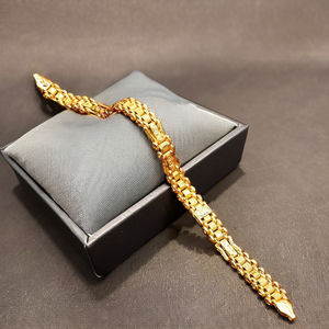 Bracelet de mode pour homme en laiton plaqué or micro 14K 18K 24K, chaîne Jubilé, vente en gros - Product Image 5