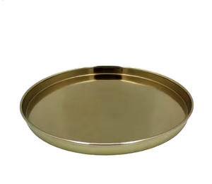 Round Gold Metal Charger Plate with Beaded Design Glam Table Setting Party Dishes metal charger plate - Product Image 2