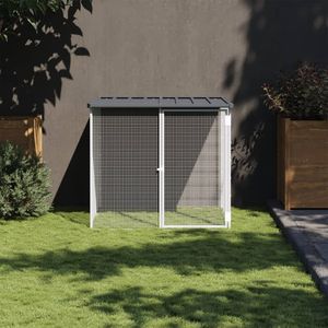40.6 antracite "x 38.6" x 35.4 "acciaio zincato gabbia di pollo con tetto gabbie animali prodotto - Product Image 1