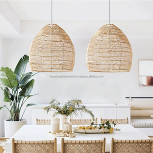 <span class=keywords><strong>Paralume</strong></span> in Rattan in stile mediterraneo di grandi dimensioni 50x50 <span class=keywords><strong>cm</strong></span> | - Product Image 4