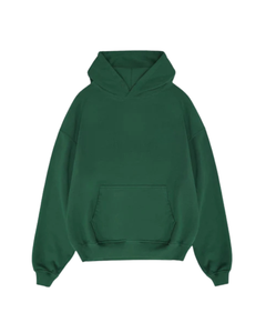 Sweat-shirt à capuche pour homme, coupe classique, noir uni, en molleton de coton, décontracté, avec poche kangourou, écologique, respirant, 450g - Product Image 5