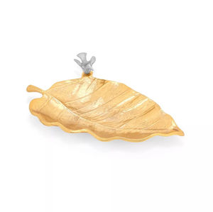 Bandeja de Servicio de Aluminio con Diseño de Hoja, de Lujo y Alta Calidad, para Decoración de Mesa, Plato Estándar al por Mayor para Frutos Secos, en Venta - Product Image 5