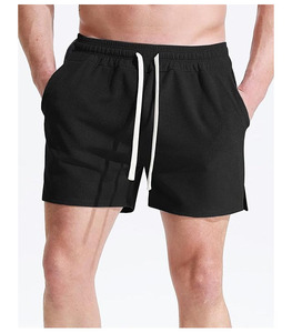 Shorts décontractés pour hommes en molleton 100 % coton, coupe classique, taille haute élastique, anti-plis, multi-poches, couleur personnalisable, pour usage quotidien - Product Image 2