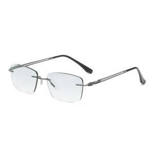 Gafas Unisex Rectangulares Sin Montura, Anti Luz Azul, de Alta Calidad, con Patillas Metálicas y Lentes de PC, Ligeras, Nueva Llegada RTS - Product Image 1