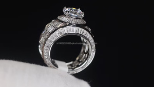 Anillo de Hip Hop con Diamantes de Imitación Moissanite para Hombre y Mujer, Regalo de Aniversario, Plata de Ley 925 con Baño de Rodio, Anillo para el Dedo Muñeca - Product Image 6