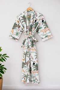 Cotton Kimono Long Printed <b>Robe</b> Unisex Clothing Gift for Him Bridesmaid For Gift Gown <b>Women</b> Boho Kimono <b>Robe</b> Pure Cotton Kimono - Product Image 2
