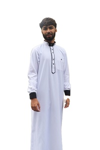 Nueva túnica larga de oración para hombres thobe y ropa islámica Thawb Jubba hombres personalizada de alta calidad Thobe Jubba hombres Thobe hecho a medida - Product Image 5