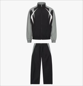 Ensemble de survêtement coupe-vent pour homme de haute qualité, 2 pièces, logo personnalisé, fermeture éclair, nylon, vêtements de sport, entraînement en plein air - Product Image 6