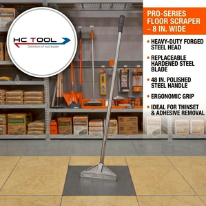 Long Lasting Ergonomic Long Handle Floor <b>Scraper</b> With Replaceable Razor Blade For Concrete And Vinyl <b>Tile</b> Removal - Product Image 3