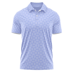 Chemise de golf pour homme à séchage rapide, protection UV, imprimé hawaïen, manches courtes, tissu tricoté, polyester, élasthanne - Product Image 2