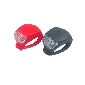 Venta al por mayor de luz LED de silicona colorida para bicicleta luz delantera de advertencia de bicicleta precio de fábrica luz intermitente de goma de silicona para bicicleta