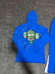 Sudadera con Capucha para Hombre de Alta Calidad, 100% Algodón, Estilo Lavado Ácido, Efecto Desteñido, con Pedrería y Serigrafía, Talla Grande XL, Otoño - Product Image 5