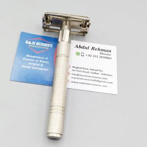 Afeitadora de seguridad manual de acero inoxidable para hombre, afeitadora de doble filo sostenible - Product Image 3