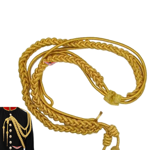 Aiguillette Gold Wire <b>Cord</b> Metallic <b>cord</b> Aiguillette Bullion Wire and Mylar Costume Aiguillette - Product Image 2