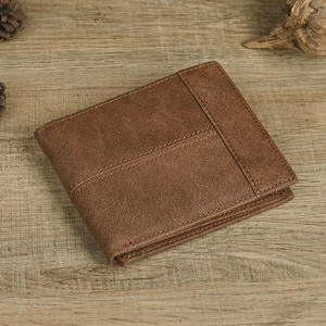 Portefeuille court en cuir véritable pour homme, en cuir de vachette pleine fleur, style vintage, avec plusieurs fentes pour cartes, anti-vol, en polyester - Product Image 6