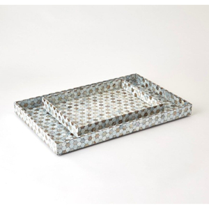 Plateau de service rectangulaire en bois avec perles, poignée personnalisée, élégant, pour cuisine, aliments et boissons - Product Image 3