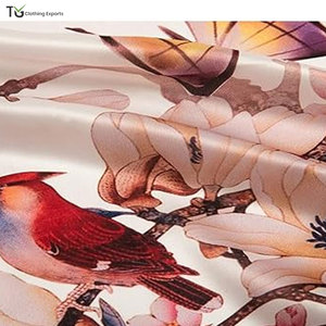Écharpe pour femme en soie 100%, style luxueux, impression personnalisée, tissu doux, accessoires de mode pour femme - Product Image 5