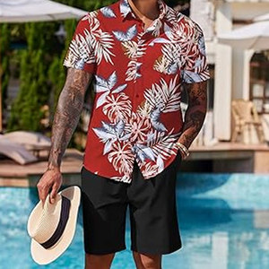 Conjunto de Verano para Hombre, Camisa y Pantalones Cortos a Juego, Camisa de Playa con Estampado Personalizado, Conjunto de 2 Piezas, Atuendo de Verano - Product Image 2