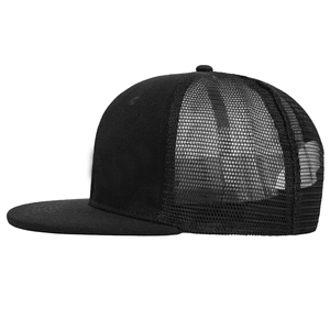 Gorra Trucker Negra de Malla de 6 Paneles, Ajustable, Sólida, Informal, para Adultos, Primavera Verano, Transpirable, Protección Solar, Unisex - Product Image 3
