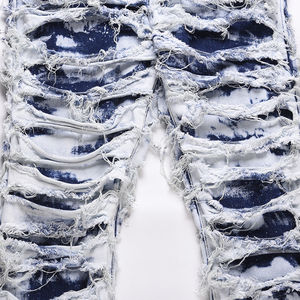 Jeans de Mezclilla Slim Fit Desgastados de Alta Calidad para Hombre, Transpirables, Personalizados, en Venta - Product Image 5