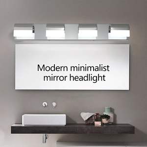 Modern 4-<b>Light</b> LED Bathroom <b>Vanity</b> <b>Lighting</b> Over <b>Mirror</b> Bath Wall with Stylish Overhead <b>Lighting</b> - Product Image 5