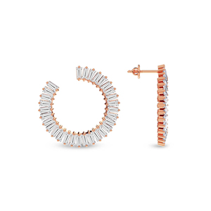 Boucles d'oreilles élégantes et tendance en or massif 14k/18k, opalescentes, avec diamants de laboratoire, certifiées IGI, qualité VS1 - Product Image 6
