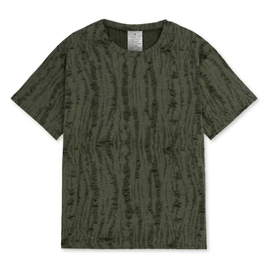 เสื้อยืดลายกราฟิกสไตล์ดิสเทรสทรงโอเวอร์ไซส์ แขนสั้น พิมพ์ลายซีดจาง สไตล์โดดเด่นลำลองสำหรับผู้ชาย - Product Image 1