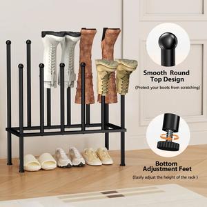 Porte-bottes robuste multi-emplacements, support vertical, organisateur gain de place, conception à séchage rapide, cadre solide et stable, entrée moderne - Product Image 4