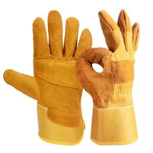 ถุงมือหนังแท้แบบยาว ป้องกันความร้อน สำหรับงานเชื่อมและบาร์บีคิว - Product Image 1