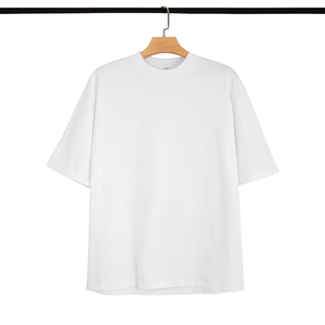 T-shirts décontractés surdimensionnés pour hommes, personnalisables à faible MOQ, couleurs unies, broderie vintage, 100% coton, été - Product Image 2